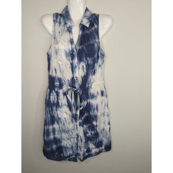 International Concepts Blue Tie Dye Sleeveless Mini Women's Dress Size 6 - Picture 1 of 9